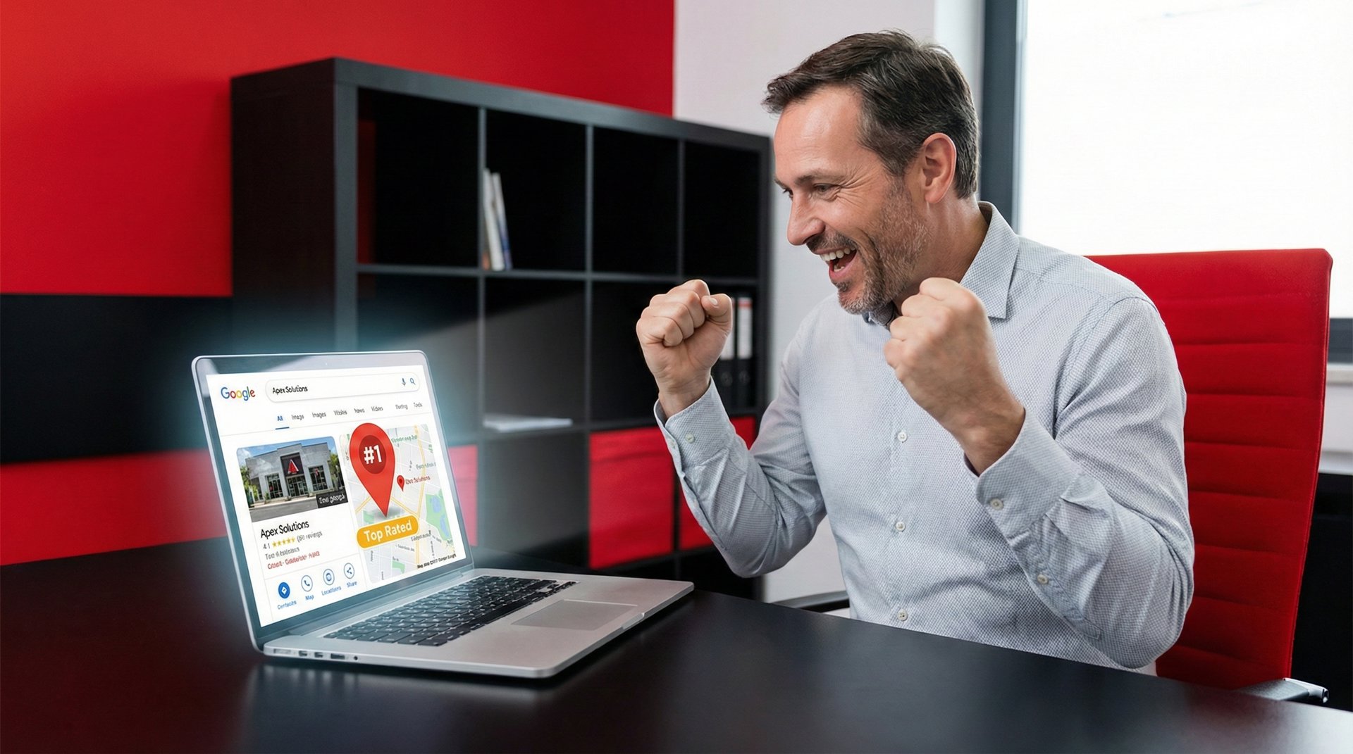 Business success celebration